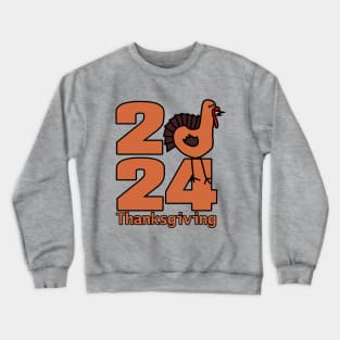 Thanksgiving 2024 Cute Turkey Crewneck Sweatshirt